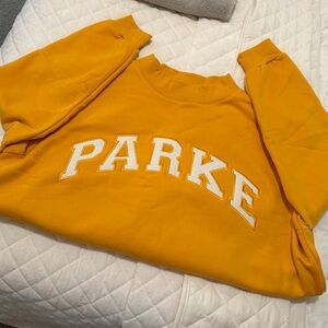 PARKE Apricot and White Fall Cozies Mockneck XXL